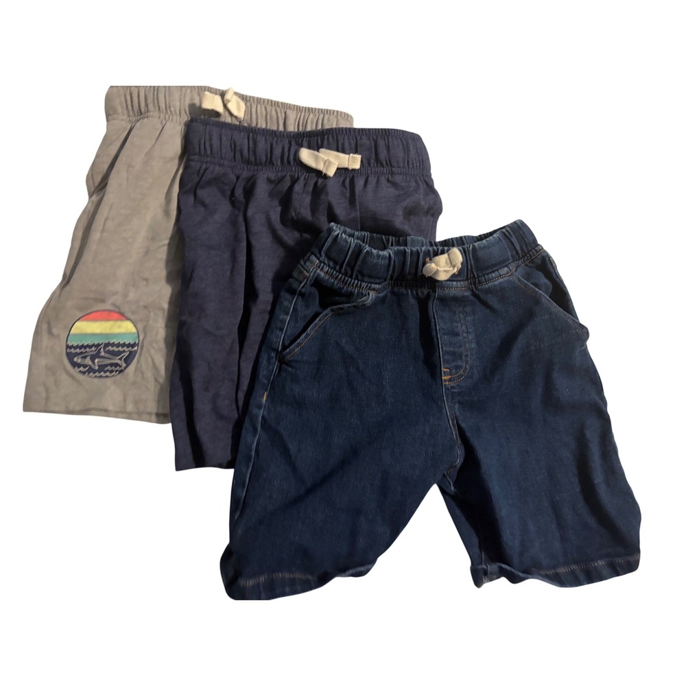 365 Kids Garanimals Shorts Bundle Denim Knit Grey Blue Graphic NWT Size 7
